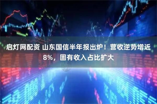 启灯网配资 山东国信半年报出炉！营收逆势增近8%，固有收入占比扩大