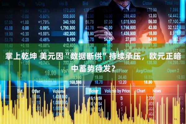 掌上乾坤 美元因“数据断供”持续承压，欧元正暗中蓄势待发？