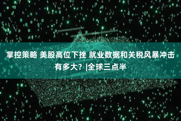 掌控策略 美股高位下挫 就业数据和关税风暴冲击有多大?|全球三点半